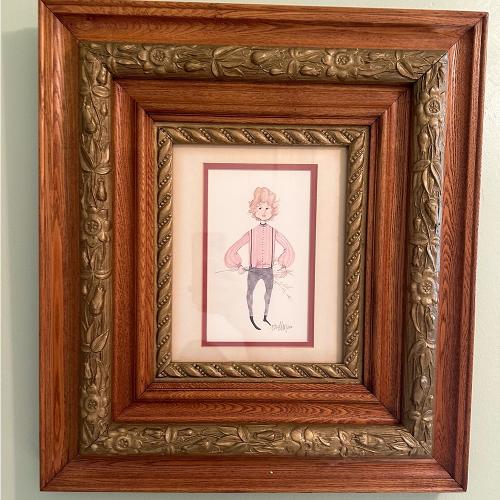 P BUCKLEY MOSS 'Adam Amish Boy' Framed Signed Numbered 272/1000